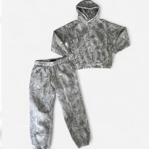 Abercrombie and fitch Gray Camouflage Hoodie and sweatpants Set size small